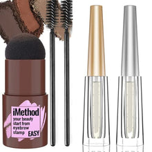 Load image into Gallery viewer, iMethod Eyebrow Stamp Stencil Kit Brown & Lip Plumper Kit