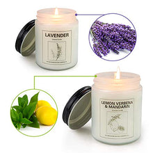 Load image into Gallery viewer, Double Gift Home Scented Candles, Aromatherapy Candles Made with Soy Wax and Essential Oil - 15Oz 50 Hours Burn Long Lasting Scented - Lavender, Lemon & Verbena