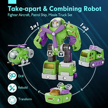 Load image into Gallery viewer, Toys for 4 Year Old Boys - 3 in 1 Take Apart Robot Kids Toys 3-5-7 STEM Toys for 5+ Year Old Boys Transformer Toys Building Construction 7 8 6 5 4 Year Old Boy Birthday Gift