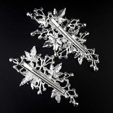 Load image into Gallery viewer, Sppry Wedding Hair Clips (2 Pcs) - Rhinestone Pearl Hair Accessories for Bridal Women (Silver)