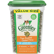 Load image into Gallery viewer, FELINE GREENIES Adult Dental Cat Treats, Oven Roasted Chicken Flavor, 9.75 oz. Tub
