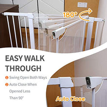 Load image into Gallery viewer, Heele 29.5-51.5 Inches Extra Wide Auto Close Baby Gate Metal Mesh Easy Walk Thru Swing Door Child Gates for Stairs Doorway Hallway Kitchen,Indoor Safety Gate for Kids or Pets,Pressure/Hardware Mounted