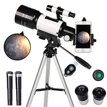 Load image into Gallery viewer, ToyerBee Telescope for Kids& Beginners, 70mm Aperture 300mm Astronomical Refractor Telescope, Tripod& Finder Scope- Portable Travel Telescope with Smartphone Adapter and Wireless Remote