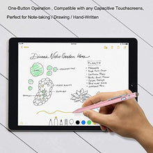 Load image into Gallery viewer, KECOW Stylus Digital Pen for Touch Screens, 1.45mm fine Elastic Tip Rechargeable Pencil Compatible for iPad iPhone Samsung Phone &Tablets,iOS&Android for Drawing and Writing Capacitive Pen (Rose Gold)