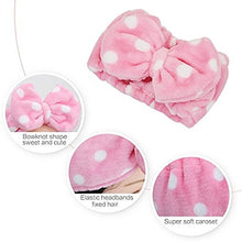 Load image into Gallery viewer, Bow Hair Band, Soft Carol Fleece Hairlace Headband Turban Bowknot Bow Makeup Shower Headbands Headwraps for Washing Face Shower Spa Mask, Multiple Styles, 8PCS