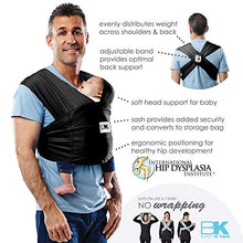 Load image into Gallery viewer, Baby K'tan Active Baby Wrap Carrier, Infant and Child Sling - Simple Wrap Holder for Babywearing - No Rings or Buckles - Carry Newborn up to 35 Pound, Black, Small (Women 6-8 / Men 37-38)