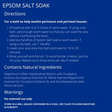 Load image into Gallery viewer, Doctor Butler’s Epsom Salt Soak – Sitz Bath Salts for Hemorrhoids Relief for Men and Women, Soothes and Provides Natural Pain Relief Associated with Hemorrhoids (32 oz)