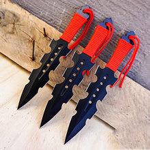 Load image into Gallery viewer, Tactical Knife Survival Knife Hunting Knife 7.5" Ripper Throwing Knives Set Fixed Blade Knife Razor Sharp Edge Camping Accessories Survival Kit Tactical Gear 74397 (Black)