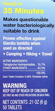 Load image into Gallery viewer, Potable Aqua Water Purification Germicidal Tablets - for Hiking, Camping, and Emergency Drinking Water (5.Pack)