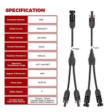 Load image into Gallery viewer, BougeRV 200 Watts Solar Kit, with 2 Pieces of 100W Solar Panels, 1Pair Parallel Solar Connectors, 12AWG 20Ft Solar Extension Cables, 30A PWM Negative Ground Solar Charge Controller, RV Solar Kit