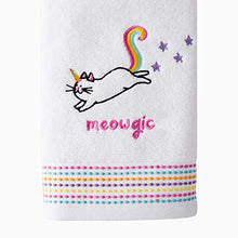 Load image into Gallery viewer, SKL HOME by Saturday Knight Ltd. Meowgic 2 Pc Hand Towel, White