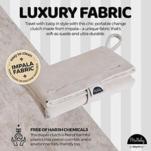 Load image into Gallery viewer, MoBaby Portable Changing Pad, Luxurious Soft-as-Suede Change Clutch, Oeko-TEX Certified, Machine Washable, Chic & Cushioned for Baby, Infant, Newborn, Cream Color