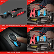 Load image into Gallery viewer, NEXPOW Portable,12V Car Battery Jump Starter Power Pack with USB Quick Charge (Up to 7L Gas or 5.5L Diesel Engine) Battery Booster with Built-in LED Light
