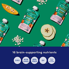 Load image into Gallery viewer, Cerebelly Baby Food Pouches – White Bean Pumpkin Apple (Pack of 6), Organic Fruit & Veggie Purees, Great Snack for Toddlers, 16 Brain-supporting Nutrients from Superfoods, No Added Sugar