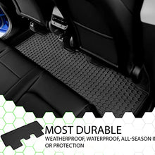Load image into Gallery viewer, HEA #1 Tesla Model Y Floor Mats 2021 2022 21 22 All Weather Waterproof Modern Honeycomb Rubber - Black Interior Trunk Frunk Storage