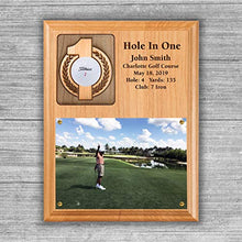 Load image into Gallery viewer, Eureka Golf Products Hole-in-One Ball and Scorecard or Photo Plaque-Free Personalization