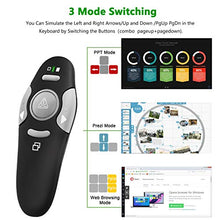 Load image into Gallery viewer, Presentation Clicker Remote Laser Pointer - Wireless USB Presenter - Slideshow PowerPoint Clicker - Compatible with Win10︱MAC - Support PPT︱Keynote︱Google Slides (K100B)