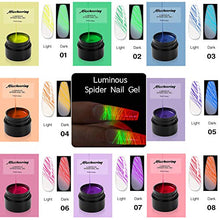 Load image into Gallery viewer, Ownest 8 Colors Luminous Spider Gel,Spider UV Gel Nail Art Drawing Glue DIY Manicure Art Decoration,with 3 Nail Painting Pen-8ml