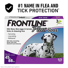 Load image into Gallery viewer, Frontline Plus Flea and Tick Treatment for Dogs (Large Dog, 45-88 Pounds, 3 Doses)