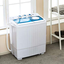 Load image into Gallery viewer, KUPPET Compact Twin Tub Portable Mini Washing Machine 21lbs Capacity, Washer(14.4lbs)&Spiner(6.6lbs)/Built-in Drain Pump/Semi-Automatic