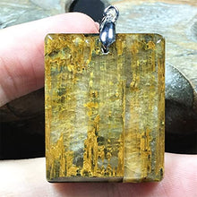 Load image into Gallery viewer, Natural Pietersite Stone Pendant Pietersite Crystal Stone Jewelry For Women Men Healing Energy Luck Gift 31x25x6mm rectangle Beads Silver Rare Gemstone AAAAA