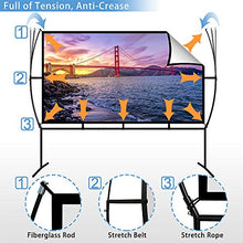 Load image into Gallery viewer, Projector Screen with Stand Foldable Portable Movie Screen 100 Inch(16:9), HD 4K Double Sided Projection Screen Indoor Outdoor Projector Movies Screen for Home Theater (100 Inch) …