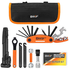 Load image into Gallery viewer, Bicycle Repair Bag & Bicycle Tire Pump, Home Bike Tool Portable Patches Fixes, Fixe, Inflator, Maintenance For Camping Travel Essentials Tool Bag Bike Repair Tool Kit Safety Emergency All In One Tool