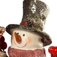 Load image into Gallery viewer, National Tree 12" Snowman and Lamppost, Whtie