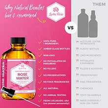 Load image into Gallery viewer, Rose Water Facial Toner by Leven Rose, Pure Natural Moroccan Rosewater Hydrosol Face Spray 4 oz