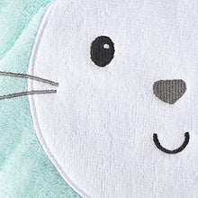 Load image into Gallery viewer, Hudson Baby Unisex Baby Cotton Animal Face Hooded Towel, Mint Bunny, One Size
