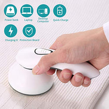 Load image into Gallery viewer, LOBKIN Lint Remover Rechargeable, Electric Sweater Shaver, Fabric Shaver Defuzzer 3-Leaf Stainless Steel Blades Lint Shaver Defuzzer Pill Fuzz Remover for Clothes, Dryer, Couch, Blanket, Sweate