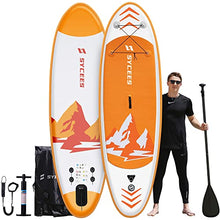 Load image into Gallery viewer, SYCEES 8'7 x 30" x 6", All-Around Inflatable Stand Up Paddle Board - Stable, Versatile, Durable and Lightweight SUP for All Skill Levels, Paddleboard Accessories & Carry Bag Included (Orange)