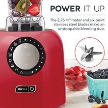 Load image into Gallery viewer, Dash Chef Series Deluxe 64 oz Blender with Stainless Steel Blades, Digital Display + USB Charging for Coffee Drinks, Fondue, Frozen Cocktails, Nut Butter, Soup, Smoothies & More, 1400-Watt – Red
