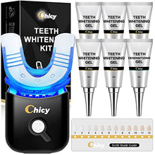 Load image into Gallery viewer, CHICY Teeth Whitening Kit with LED Light Technology Upgrade,Cooperate with New Carbamide Peroxide Teeth Whitening Gel 6X5ml, 5X Faster Than Whitening Strips,Effectively Remove All Kinds of Stain