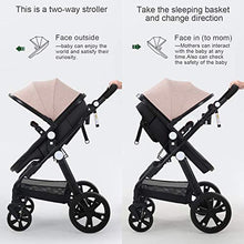 Load image into Gallery viewer, Baby Stroller Newborn Carriage Infant Reversible Bassinet to Luxury Toddler Vista Seat for Boy Girl Compact Single All Terrain Babies Pram Strollers Add Stroller Cover, Cup Holder, Net