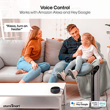 Load image into Gallery viewer, Atomi Smart WiFi 25" Ceramic Tower Space Heater – 3rd Gen.,1500W, Wide-Angle Oscillation, 750 Square-Foot Coverage, Tip-Over Safety Switch, Smartphone Control, Compatible with Alexa and Google Assistant