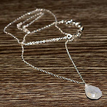 Load image into Gallery viewer, Silver Palace 925 Sterling Silver Natural Rainbow Moonstone Necklace with Chain for Womens and Girls