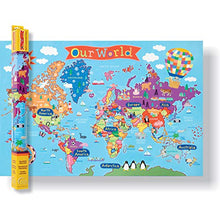 Load image into Gallery viewer, Round World Products Kid's Map, World, 24" x 36"