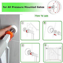 Load image into Gallery viewer, 4 Pack Baby Gates Wall Cups, Safety Wall Bumpers Guard Fit for Bottom of Gates, Doorway, Stairs, Baseboard, Work with Dog Pet Child Kid Pressure Mounted Gates