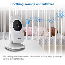 Load image into Gallery viewer, VTech VM819 Video Baby Monitor with 19Hour Battery Life 1000ft Long Range Auto Night Vision 2.8β Screen 2Way Audio Talk Temperature Sensor Power Saving Mode and Lullabies, White