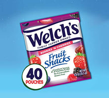 Load image into Gallery viewer, Welch's Fruit Snacks, Berries 'n Cherries, Gluten Free, Bulk Pack, 0.9 Ounce - 40 Count (Pack of 1)