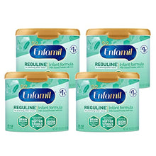 Load image into Gallery viewer, Enfamil Reguline Baby Formula, Designed for Soft, Comfortable Stools, with Omega-3 DHA & Probiotics for Immune Support, Reusable Powder Tub, 19.5 Oz (Pack of 4)