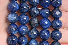 Load image into Gallery viewer, TOMOHO- 10MM Genuine Natural Blue Kyanite Beads Grade Round Loose Beads 7.5"- Jewelry for Making DIY Beads, Bracelets, Necklaces.