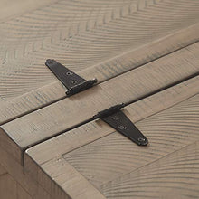 Load image into Gallery viewer, Signature Design by Ashley - Aldwin Farmhouse Storage Coffee Table, Brown Pine Wood