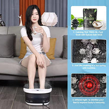 Load image into Gallery viewer, ECARBME Foot Spa Bath Massager with Heat Bubbles and Vibration Massage and Jets, 16OZ Tea Tree Oil Foot Soak Epsom Salt, Pedicure Foot spa with Infrared Light, 22 Rollers & Adjustable Temp