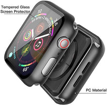 Load image into Gallery viewer, Misxi 2 Pack Hard PC Case with Tempered Glass Screen Protector Compatible with Apple Watch SE Series 6 Series 5 Series 4 40mm - Black