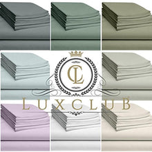 Load image into Gallery viewer, LuxClub 6 PC Sheet Set Bamboo Sheets Deep Pockets 18" Eco Friendly Wrinkle Free Sheets Hypoallergenic Anti-Bacteria Machine Washable Hotel Bedding Silky Soft - Emerald Queen