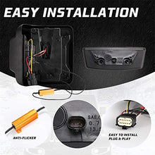 Load image into Gallery viewer, KIWI MASTER Smoked LED Tail Lights & 3rd Brake Light Set for 2018-2022 Jeep Wrangler JL Accessories Third Brake Light High Mount Stop Light Reverse Light Turn Signal Light (Black Housing Smoke Lens)