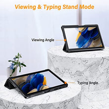 Load image into Gallery viewer, ZtotopCases Slim Case for Samsung Galaxy Tab A8 10.5 Case 2022, Lightweight Trifold Hard Stand Cover, Full Protective Case for Samsung Galaxy A8 10.5 Inch Tablet SM-X200/X205/X207, Black