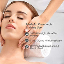 Load image into Gallery viewer, ForPro Premium Microfiber 3-Piece Massage Sheet Set, White, Ultra-Light, Stain and Wrinkle-Resistant, Includes Massage Flat Sheet, Massage Fitted Sheet, and Massage Face Rest Cover